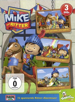 Mike Der Ritter - Mike und Galahad, der Grosse / Mike und der Regenbogen-Schatz / Mike und der grosse Schild (Box, 3 DVDs)