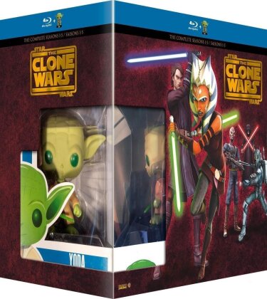 Star Wars - The Clone Wars - Saisons 1-5 (+ figurine Pop! (Funko), 14 Blu-rays)
