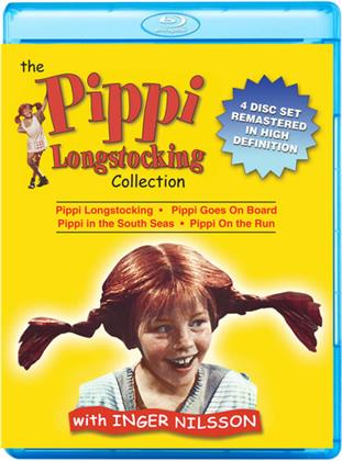 The Pippi Longstocking Collection - Pippi Longstocking / Pippi goes on Board / Pippi in the South Seas / Pippi on the Run (Remastered, 4 Blu-rays)