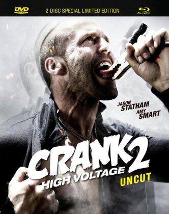Crank 2 - High Voltage (2009) (Mediabook, Uncut, Limited Special Edition, Blu-ray + DVD)