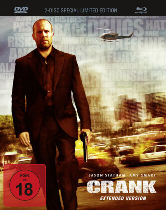 Crank (2006) (Extended Edition, Edizione Limitata, Mediabook, Blu-ray + DVD)