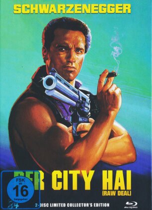 Der City Hai - (Raw Deal) (1986) (Cover B, Collector's Edition, Edizione Limitata, Mediabook, Uncut, Blu-ray + DVD)