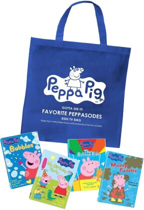 Peppa Pig - Gotta See It-Favorite Peppasodes Pack (with Kids Tote Bag, 4 DVDs)