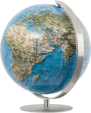 DUORAMA Mini Globus - Fuß u. Meridian Edelstahl