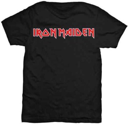 Iron Maiden - Iron Maiden Logo Men's Black T Shirt: Small