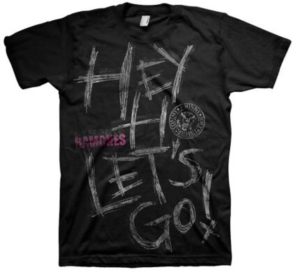 Ramones T-Shirt Motiv - Hey, Ho! Black / schwarz [S]