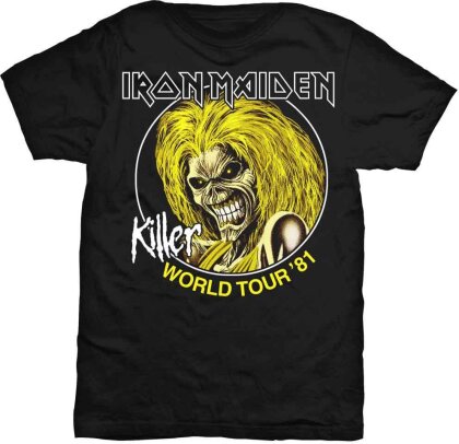 Iron Maiden Killers World Tour 81 Blk T Shirt - Sma