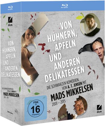 Von Hühnern, Äpfeln und anderen Delikatessen - Die Schwarzen Komödien von A. T. Jensen mit Mads Mikkelsen (4 Blu-rays)