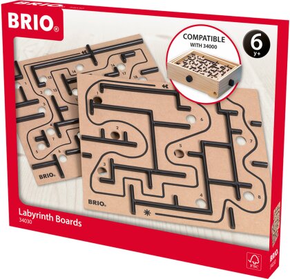 BRIO Games 34030 Labyrinth Ersatzplatten - 2-teilig