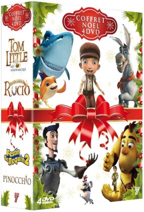 Coffret Noel - Festin de requin 2 / Pinocchio / Tom Little et le Miroir Magique / Les folles aventures de Rucio (4 DVDs)