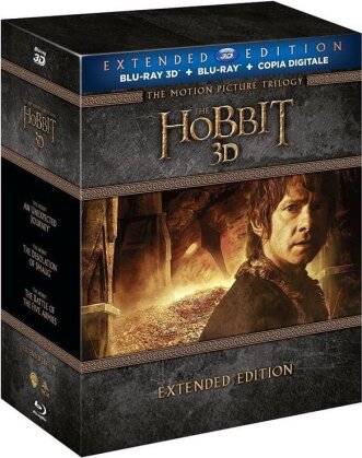 The Hobbit - The Motion Picture Trilogy (Extended Edition, 6 Blu-ray 3D + 9 Blu-rays)