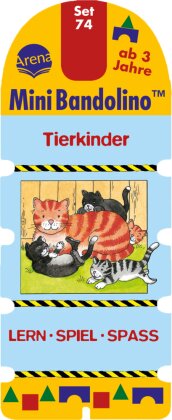 Tierkinder (Kinderspiel) - Was gehört zusammen? Dreh um, schau nach, Kartenfächer m. Lösungsschnur