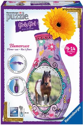 Girly Girl Edition: Blumenvase Pferde - 3D Puzzle