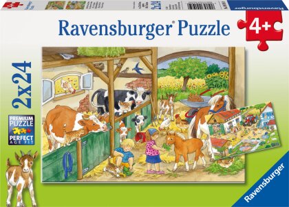 Fröhliches Landleben - 2x24 Teile Puzzles