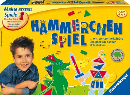 Ravensburger 21422 - Hämmerchen Spiel - Beschäftigung für Kinder, Nagelspiel für 1-4 Spieler, Geschicklichkeitsspiel ab 4 Jahren geeignet
