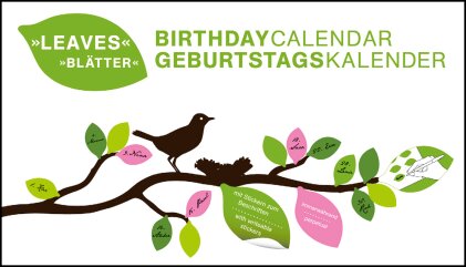 Leaves, Birthday Calendar / Blätter - Geburtagskalender