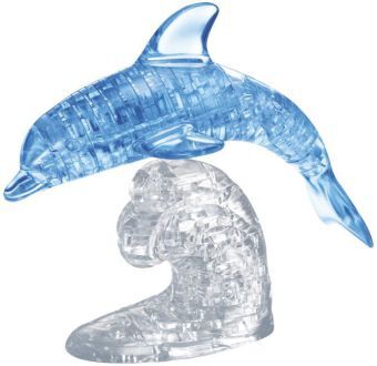 Crystal Puzzle - Delfin blau transparent