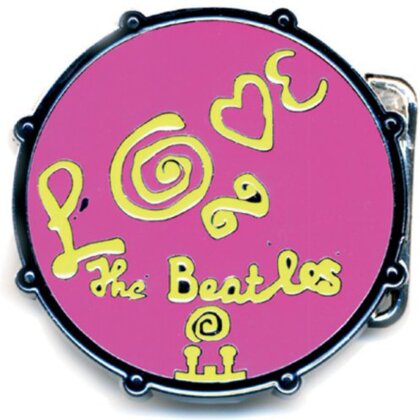 The Beatles Belt Buckle - Love Drum (Pink) / lila