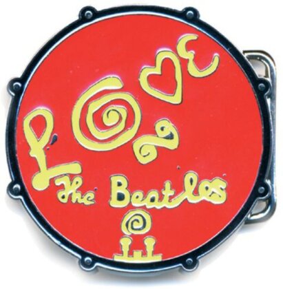 The Beatles Belt Buckle - Love Drum (Red) / red