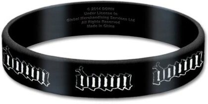 Down Gummi Armband Motiv - Logo / bunt