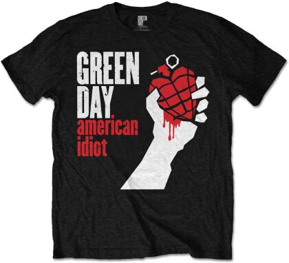 Green Day T-Shirt Motiv - American Idiot / schwarz [XL]