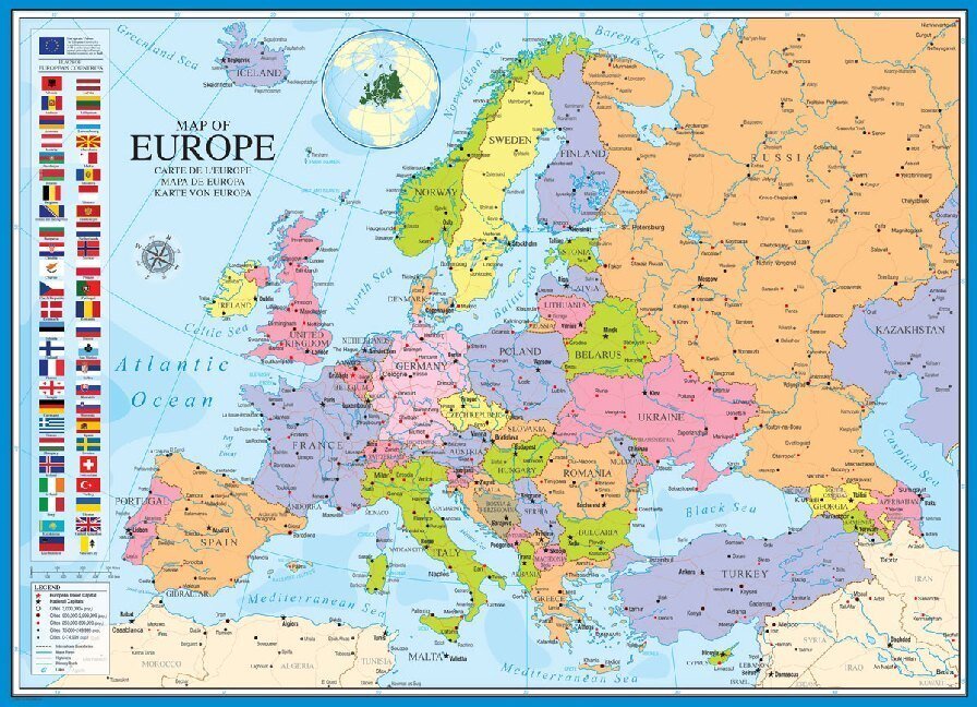 Map of Europe - Puzzle [1000 pezzi]