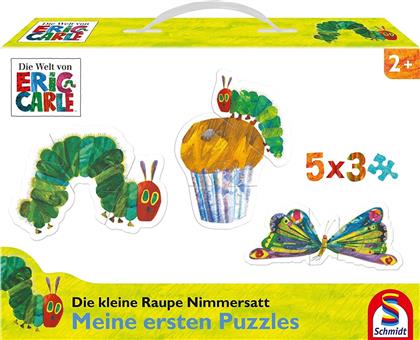 Die kleine Raupe Nimmersatt: Mein erster Puzzlespass - 5 x 3 Konturpuzzleteile