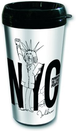 TrinkbecherJohn Lennon Motiv - NYC-Power To The People / schwarz