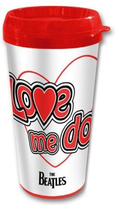 TrinkbecherBeatles Motiv - Love Me Do / schwarz