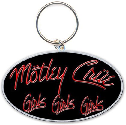 Schlüsselanhänger, Motiv - Girls, Girls, Girls Logo / bunt