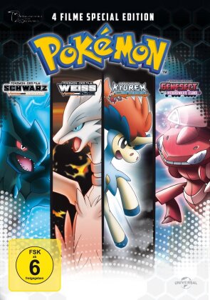 Pokémon - Schwarz / Weiss / Kyurem / Genesect (Special Edition, 4 DVDs)
