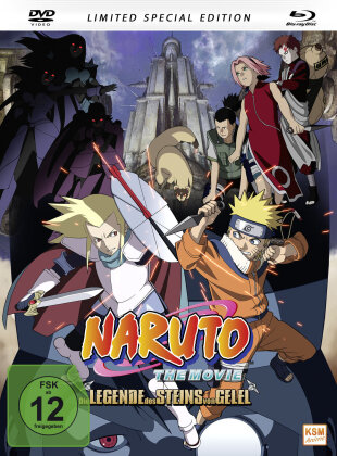 Naruto - The Movie - Die Legende des Steins von Gelel (2005) (Édition Collector Spéciale, Mediabook, Blu-ray + DVD)