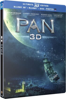 Pan (2015) (Steelbook, Ultimate Edition, Blu-ray 3D + Blu-ray + DVD)