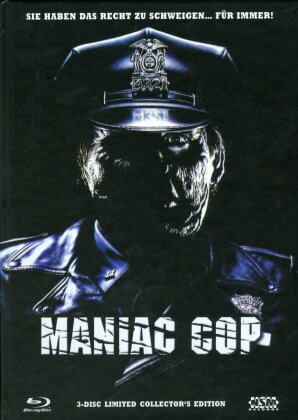 Maniac Cop (1988) (Cover D, Collector's Edition, Limited Edition, Uncut, Mediabook, Blu-ray + 2 DVDs)