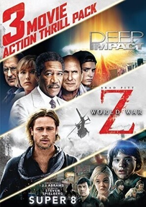 Deep Impact / World War Z / Super 8 - 3 Movie Action Thrill Pack (3 DVDs)