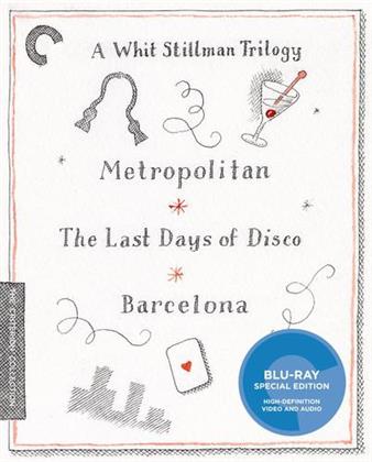 A Whit Stillman Trilogy - Metropolitan / Barcelona / The Last Days of Disco (Box, Criterion Collection, 3 Blu-rays)