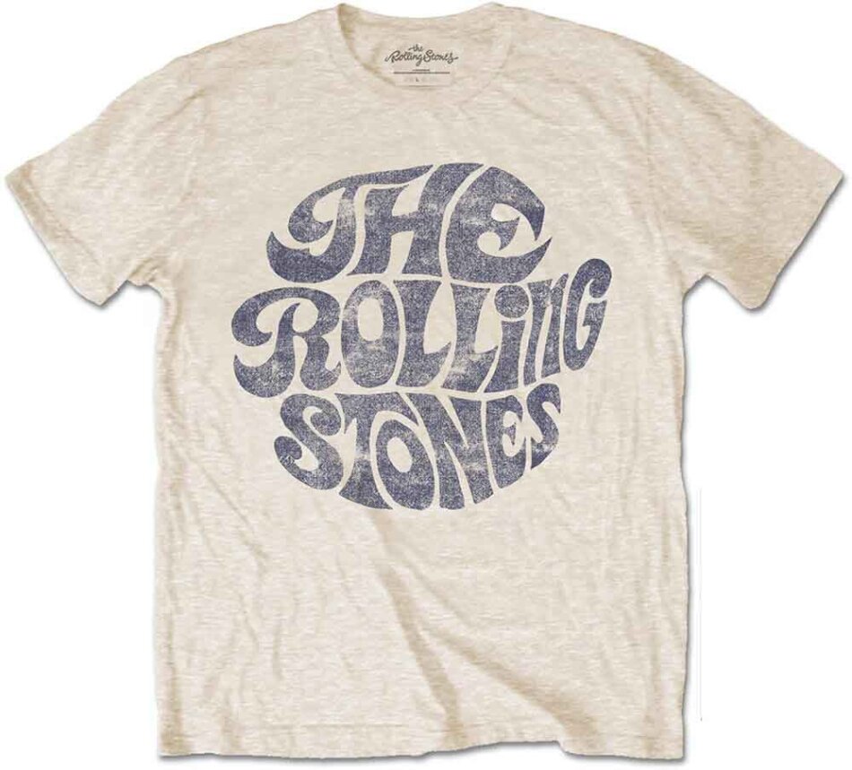 Rolling Stones (The): Rock Off - Vintage 70's Logo Natural (T-Shirt Unisex Tg. 2XL)