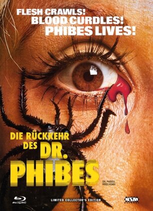Die Rückkehr des Dr. Phibes (1972) (Cover B, Édition Collector Limitée, Mediabook, Blu-ray + DVD)