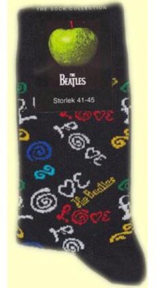 Socken Beatles Motiv - Love / dunkelblau [Size 47] - Grösse 47