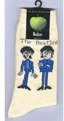 Socken Beatles Motiv - Cartoon Standing / cremefarben [7 11] - Grösse 43