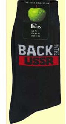 Chaussettes Beatles Motif - Back In The USSR / noir [size 7/11] - Taille 43