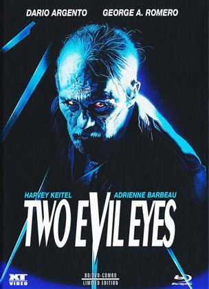Two Evil Eyes (1990) (Cover B, Limited Edition, Mediabook, Uncut, Blu-ray + DVD)