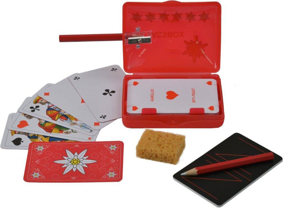 Edelweiss - Jassbox, Opti-Piquet, rot