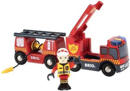 BRIO Treno 33811 Camion dei pompieri con scala - luci e suoni