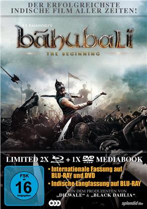 Bahubali - The Beginning (2015) (Limited Edition, Mediabook, 2 Blu-rays + DVD)
