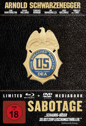 Sabotage (2014) (Limited Mediabook, Blu-ray + DVD)