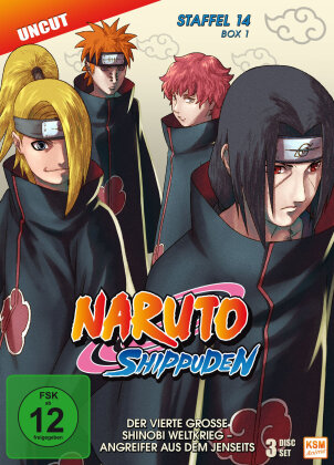 Naruto Shippuden - Staffel 14 Box 1 (Uncut, 3 DVD)
