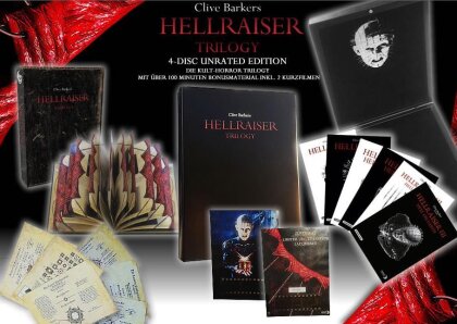 Hellraiser Trilogy (Lack-Box, Mediabook, Unrated, 4 Blu-ray)