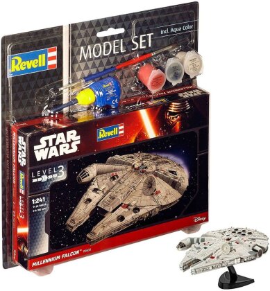 Star Wars Modellbausatz 1/241 Model Set Millennium Falcon 10 cm