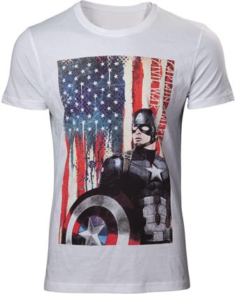 Captain America Civil War: American Flag - T-Shirt [L]